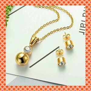 Simple drop jewelry set